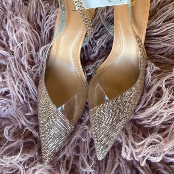RHINESTONE SLINGBACK VINYL HEELS - Picture 7 of 12